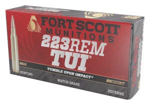 Fort Scott Munitions 223 Remington 55 Grain Solid Copper Spun Rifle Ammunition