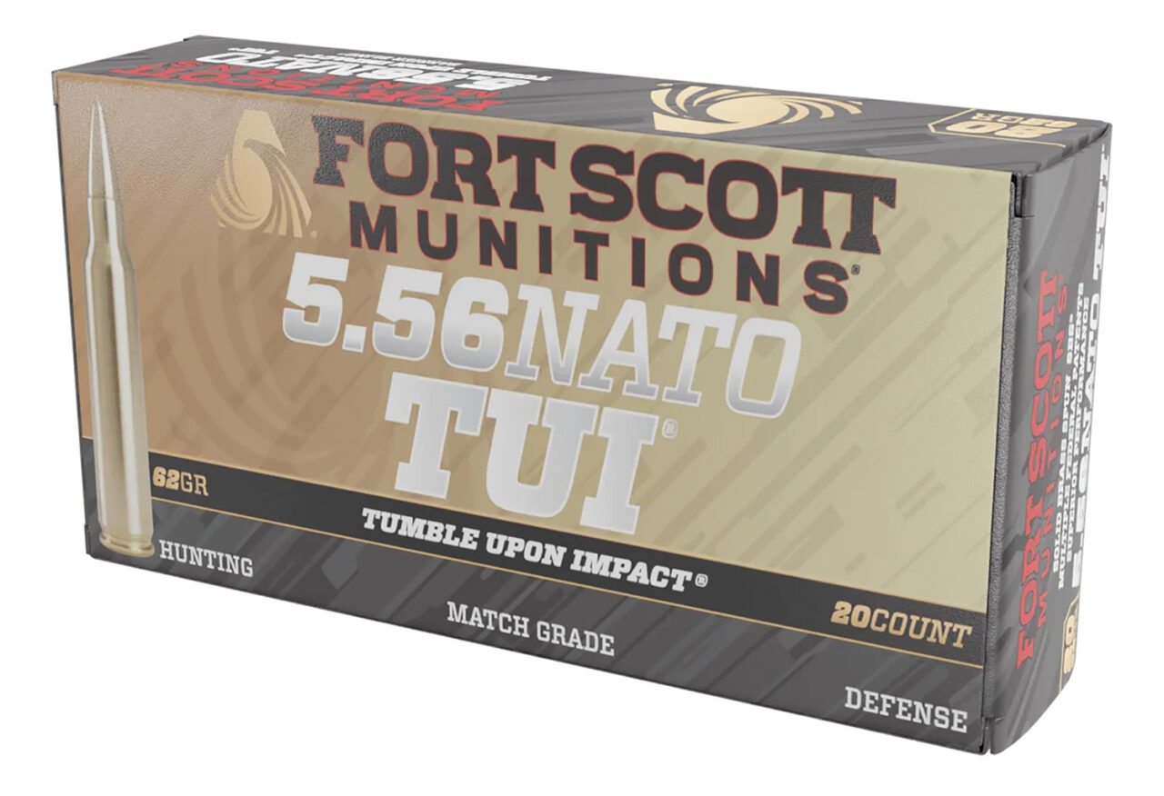 Fort Scott Munitions 556062SBV1 Tumble Upon Impact (TUI) 5.56x45mmNATO 62gr Solid Brass Spun 20 Per Box/25 Case 1 Fort Scott Munitions 556062SBV1 Tumble Upon Impact (TUI)  5.56x45mmNATO 62gr Solid Brass Spun 20 Per Box/25 Case