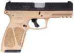 Taurus 1G3B941T15 G3  9mm Luger 15+1 4" Matte Stainless Steel Barrel, Matte Black Tenifer Cerakote Serrated Alloy Steel Slide, Tan Polymer Frame w/Picatinny Rail, Tan Polymer Grip, Right Hand