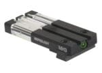 Meprolight USA 631163108 FT Bullseye Rear Sight Green/Tritium Fiber Optic, Black Frame, Fits Sig Sauer P365, Dovetail