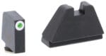 AmeriGlo GL482 Optic Compatible Sight Set for Glock  5XL Tall Green Tritium White Outline Front Sight-Black Rear Sight