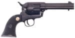 Cimarron ASPLINK1 Plinkerton  22 LR 6 Shot 4.75" Matte Black Barrel, Cylinder & Frame, Wide Front Sight, Black Checkered Plastic Grips w/Medallion