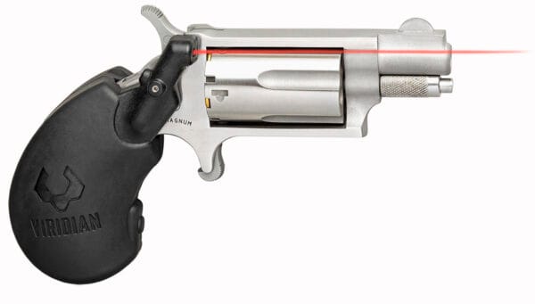 North American Arms 22MSVL Mini-Revolver  22 WMR 5 Shot 1.13" Barrel, Overall Stainless Steel Finish, Black Polymer Grip Includes Viridian Laser