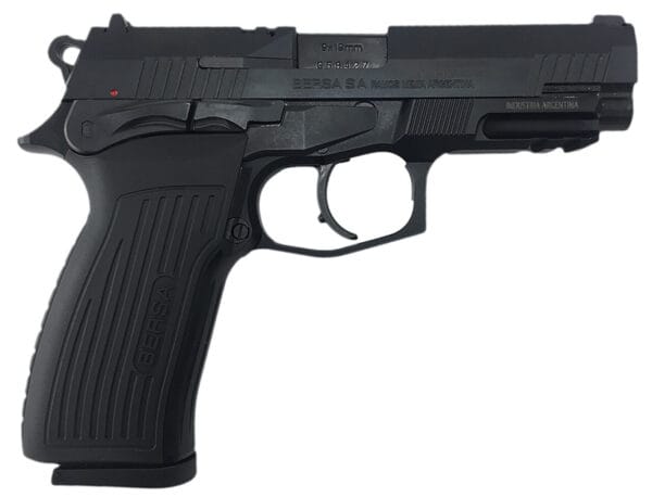 Bersa TPR9M TPR  Full Size Frame 9mm Luger 17+1, 4.25" Black Steel Barrel, Matte Black Serrated Steel Slide & Aluminum Frame w/Picatinny Rail, Ambidextrous