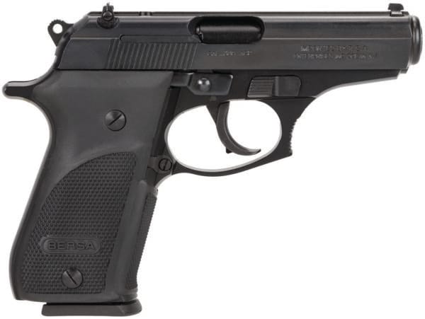 Bersa THUN380PM15 Thunder Plus Sub-Compact Frame 380 ACP 15+1, 3.50" Black Steel Barrel, Matte Black Serrated Steel Slide & Aluminum Frame w/Beavertail, Black Right Hand