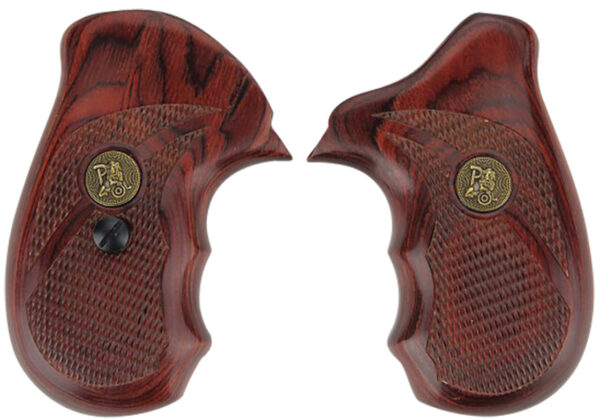 Pachmayr 63040 Renegade Grip Checkered Rosewood Laminate with Finger Grooves for S&W N Frame