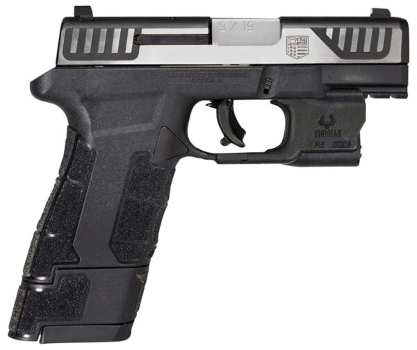 Diamondback DB0301P031 AM2 w/Viridian Laser Sub-Compact Frame 9mm Luger 12+1/17+1, 3.50" Stainless Steel Barrel, Serrated Stainless Steel Slide, Black Polymer Frame w/Picatinny Rail & Polymer Grip