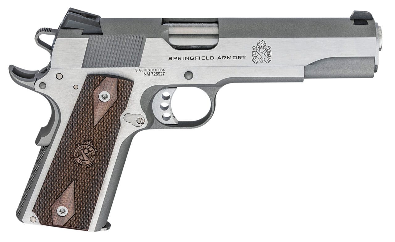 Springfield Armory PX9420S 1911 Garrison 45 ACP 7+1 5" Stainless Match Grade Steel Barrel, Serrated Stainless Steel Slide, Stainless Steel Frame w/Beavertail, Thin-Line Wood Grip 1 Springfield Armory PX9420S 1911 Garrison 45 ACP 7+1 5" Stainless Match Grade Steel Barrel, Serrated Stainless Steel Slide, Stainless Steel Frame w/Beavertail, Thin-Line Wood Grip