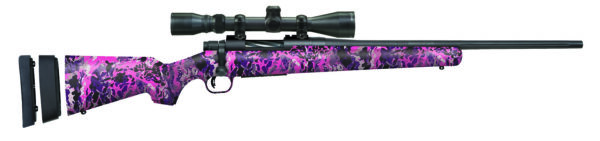 Mossberg 28144 Patriot Super Bantam Youth 7mm-08 Rem 5+1 20" Matte Blued Fluted Barrel, Matte Blued Steel Receiver, Muddy Girl Wild Synthetic Stock, Right Hand Includes 3-9x40mm Duplex Scope
