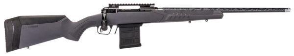Savage Arms 57940 110 Carbon Tactical 6.5 PRC 8+1 24" Carbon Fiber Wrapped Barrel, Matte Black Metal, Gray Fixed AccuStock with AccuFit