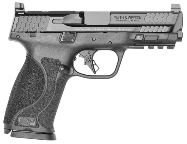 Smith & Wesson 13564 M&P M2.0  Full Size 9mm Luger 17+1, 4.25" Black Armornite Stainless Steel Barrel & Optic Ready/Serrated Slide, Matte Black Polymer Frame w/Picatinny Rail