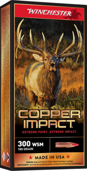 Winchester Ammo X300SCLF2 Copper Impact  300WSM 180gr Copper Extreme Point Lead Free 20 Per Box/10 Case