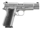 FN 66101068 High Power  9mm Luger 17+1, 4.70" Black Target Crown Steel Barrel, Stainless PVD Serrated Steel Slide, Matte Stainless Steel Frame w/Beavertail, Black Textured Polymer Grip, Ambidextrous