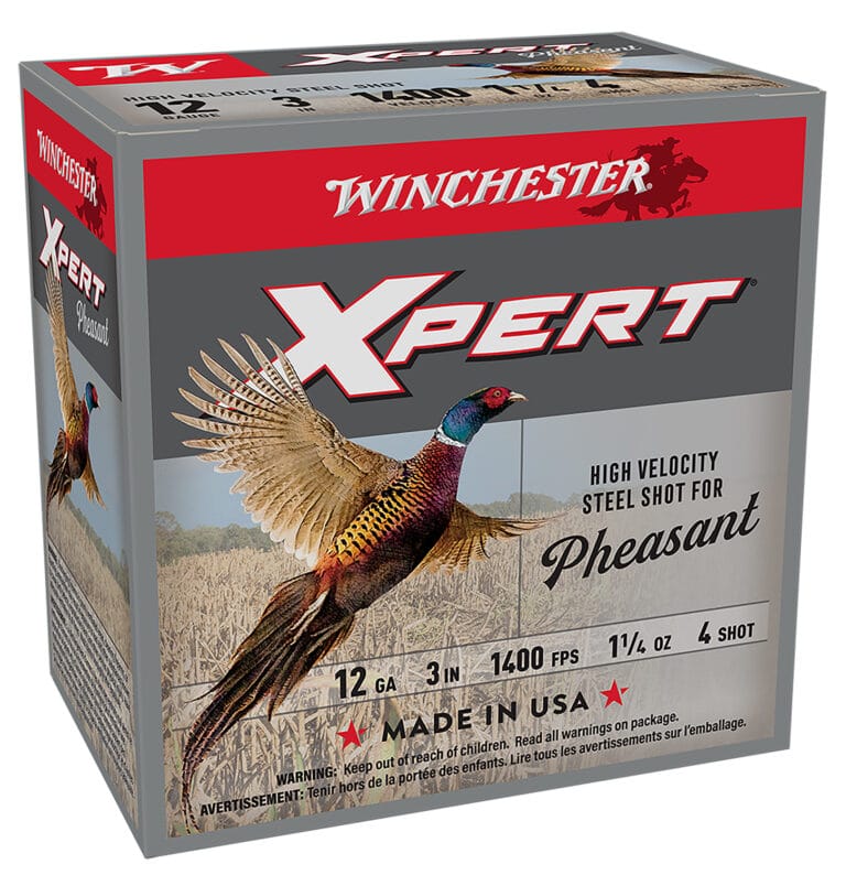Winchester Xpert Pheasant Lead Free High Velocity 12 Gauge 3 Inch Number 4 Shot 25 Round Shotgun Ammunition