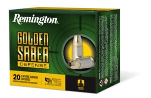 Remington Golden Saber Defense 40 S&W 165 Grain Nickel-Plated Brass Jacketed Hollow Point Ammunition