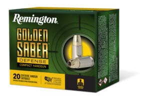 Remington Golden Saber Defense 40 S&W 180 Grain Brass Jacketed Hollow Point Ammunition