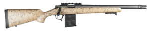 Christensen Arms 8010612200 Ridgeline Scout Full Size 223 Rem 4+1, 16" Black Nitride Steel Threaded Barrel, Black Nitride Aluminum Receiver, Tan w/Black Webbing Fixed Sporter Stock