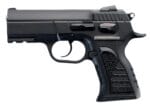 Tanfoglio IFG TF-COMPACTF-10 Force Compact F 10mm Auto Caliber with 3.62" Barrel, 11+1 Capacity, Overall Black Finish, Picatinny Rail Frame, Serrated Steel Slide & Rubber Grip