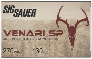 Sig Sauer Venari 270 Winchester 130 Grain Soft Point Ammunition