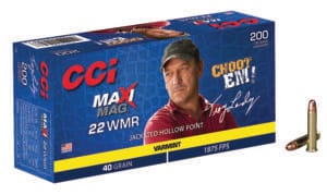 CCI Maxi-Mag 22 Winchester Magnum 40 Grain Jacketed Hollow Point Ammunition