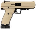 Hi-Point 34510FDE JHP  45 ACP 9+1 4.50" Black Steel Barrel, Flat Dark Earth Serrated Steel Slide & Polymer Frame, FDE Polymer Grip