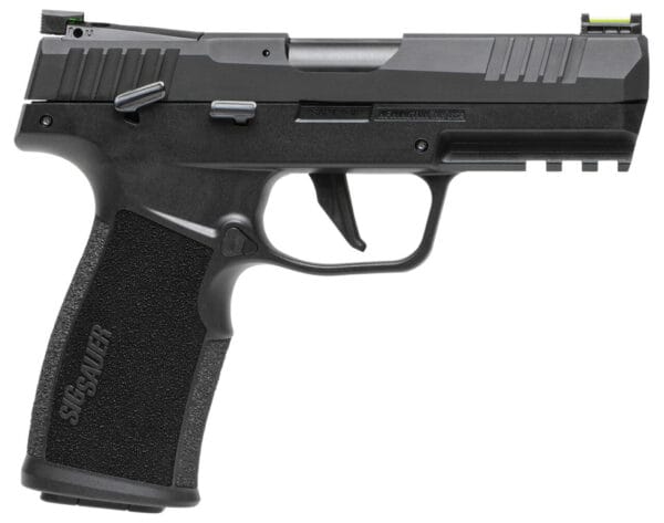 Sig Sauer 322CBAS10 P322  22 LR 10+1 4" Black Steel Threaded Barrel, Black Hard Coat Anodized Optic Ready/Serrated Slide, Black SS/Polymer Frame w/Picatinny Rail & Black Polymer Grips