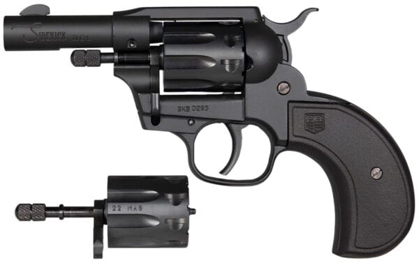 Diamondback DB0600A001 Sidekick Dual Cylinder 22 LR/22 Mag 9 Shot 3" Black Cerakote Steel Barrel & Cylinder, Zinc Alloy Frame, Black Birdshead Polymer Grip, Hammer Safety, Exposed Hammer