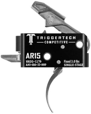 Trigger Tech Competitive Stainless Pro Curved Single-Stage 3 Pound Fixed AR-15 Trigger