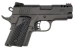 Rock Island 56639 BBR  Compact 9mm Luger 10+1., 3.10" Black Steel Barrel, Black Parkerized Serrated Steel Slide, Black Parkerized Steel Frame w/Beavertail, Black G10 Grip