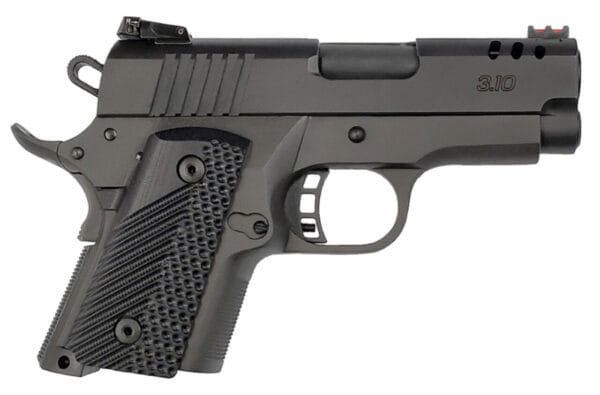 Rock Island 56639 BBR  Compact 9mm Luger 10+1., 3.10" Black Steel Barrel, Black Parkerized Serrated Steel Slide, Black Parkerized Steel Frame w/Beavertail, Black G10 Grip