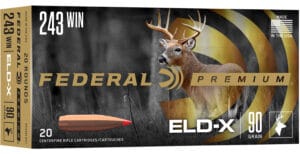 Federal Premium ELD-X 243 Winchester 90 Grain Rifle Ammunition