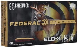 Federal Premium ELD-X 6.5mm Creedmoor 143 Grain Polymer Tip Ammunition