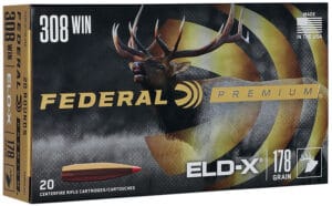 Federal Premium ELD-X 308 Winchester 178 Grain Rifle Ammunition