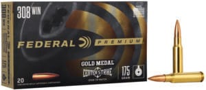Federal Premium Gold Medal 308 Winchester 175 Grain Open Tip Match Ammunition