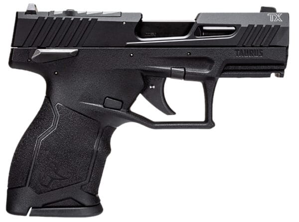 Taurus 1TX22131 TX22C  Compact 22 LR 13+1 3.60" Matte Black Steel Barrel, Black Hard Coat Anodized Serrated Aluminum Slide, Black Polymer Frame w/Picatinny Rail Black Polymer Grips