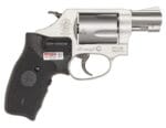 Smith & Wesson 163052 Model 637 Airweight 38 S&W Spl +P 5 Shot 1.88" Stainless Steel Barrel/Cylinder, Matte Silver Aluminum Alloy J-Frame, Black Polymer Grip Includes Crimson Trace LG-305 Lasergrip
