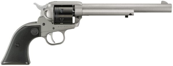 Ruger 2039 Wrangler  22 LR 6 Shot 7.50" Silver Cerakote Barrel & Frame, Black Cerakote Cylinder Black Checkered Polymer Grips