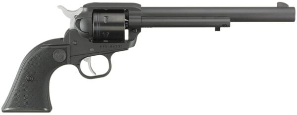 Ruger 2043 Wrangler  22 LR 6 Shot 7.50" Black Cerakote Barrel, Aluminum Black Cerakote Frame, Black Cerakote Cylinder Black Checkered Polymer Grips
