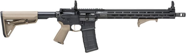Springfield Armory STV916556FP SAINT Victor 5.56x45mm NATO 30+1 16", Black Rec, FDE Magpul Furniture, Flip-Up Sights, Includes Magpul Angled Grip