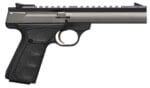 Browning 051586490 Buck Mark Field/Target 22 LR 10+1 5.50" Tungsten Gray Cerakote Steel Bull Barrel & Serrated Steel w/Picatinny Rail Slide, Matte Black Alloy Receiver Black Polymer Grips