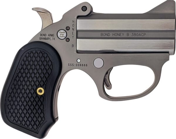 Bond Arms BAHB Honey B  38 Special 2rd Shot 3" Matte Stainless Steel Frame Black Extended B6 Resin Grips