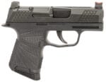Wilson Combat SIGWCP3659BRC P365  9mm Luger 10+1 (2) 3.10", Black, RMRcc Optic Cut Slide with X-Tac Pattern Serrations, Polymer Frame, Sunburst Grips, Optic Height Fiber Optic Sights, Standard Trigger