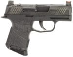 Wilson Combat SIGWCP3659BSR P365  9mm Luger 10+1 (2) 3.10", Black, RMRSc Optic Cut Slide with X-Tac Pattern Serrations, Polymer Frame, Sunburst Grips, Optic Height Fiber Optic Sights, Standard Trigger