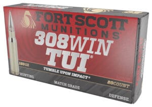 Fort Scott Munitions 308 Winchester 150 Grain Solid Copper Ammunition