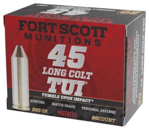 Fort Scott Munitions 45 Long Colt 225 Grain Solid Copper Spun Nickel-Plated Ammunition