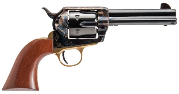 Cimarron PPP9MM Pistolero  9mm Luger 6 Shot, 4.75" Blued Barrel & Cylinder, Color Case Hardened Frame, Walnut Grip