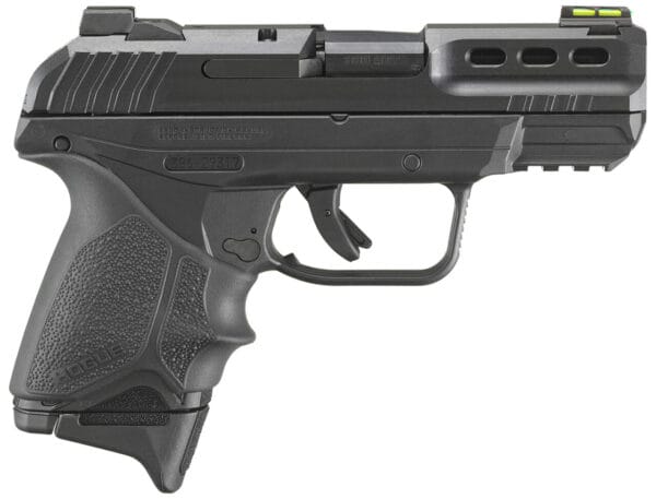 Ruger 3854 Security-380 *MA Compliant 380 ACP 10+1 (3) 3.42" Black Oxide Barrel, Black Serrated Steel Slide, Black Polymer Frame w/Accessory Rail, Hogue Grip