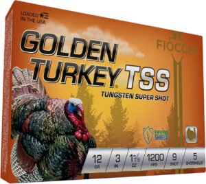 Fiocchi 123TSS9 Golden Turkey TSS 12Gauge 3" 1 5/8oz 9Shot 5 Per Box/10 Case