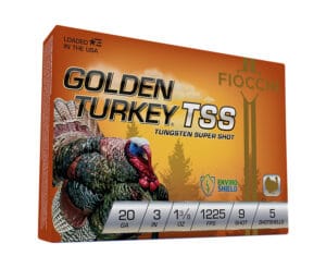 Fiocchi Golden Turkey TSS 20 Gauge 3.5 Inch Number 9 Shot 5 Round Shotgun Ammunition