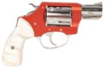 Charter Arms 53826 Chic Lady  38 Special 5 Shot 2" High Polished Stainless Barrel & Cylinder, Red Anodized Aluminum Frame, White Pearlite Grip, Exposed Hammer